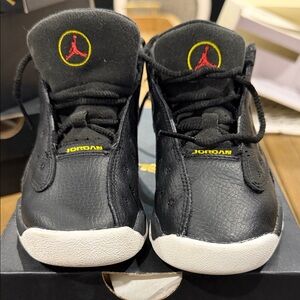Jordan Kids Black Sneakers with White Soles